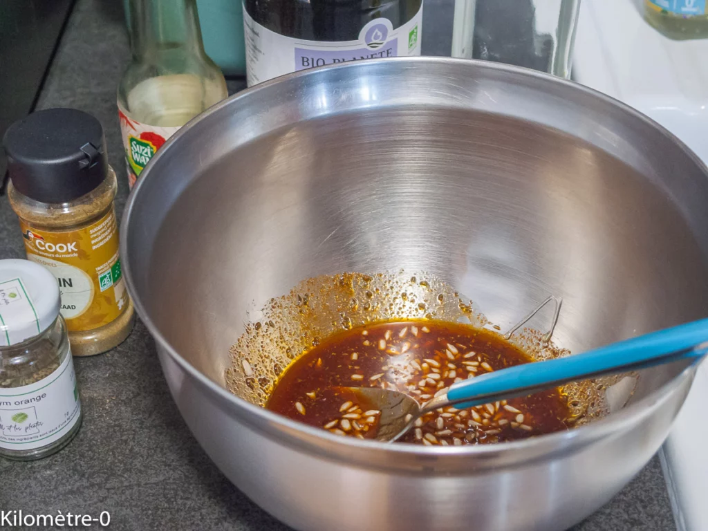 Chou fleur mariné, purée de haricots cocos et patate douce, sauce au tahin - Étape 3