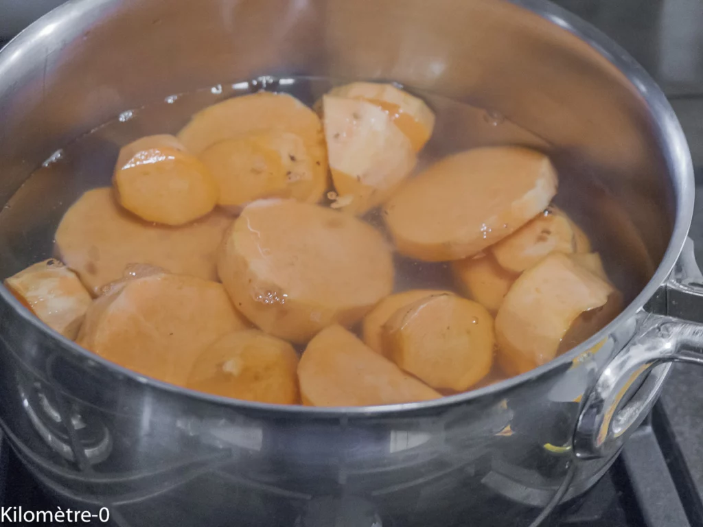 Chou fleur mariné, purée de haricots cocos et patate douce, sauce au tahin - Étape 5