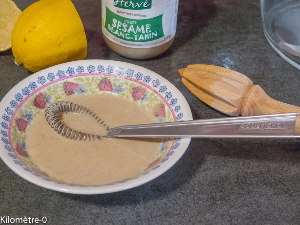 Chou fleur mariné, purée de haricots cocos et patate douce, sauce au tahin - Étape 8