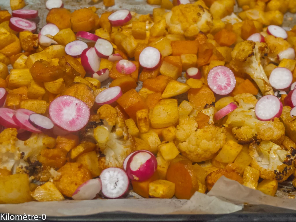 Légumes d&rsquo;hiver rôtis, lentilles et sauce au tahini - Étape 5