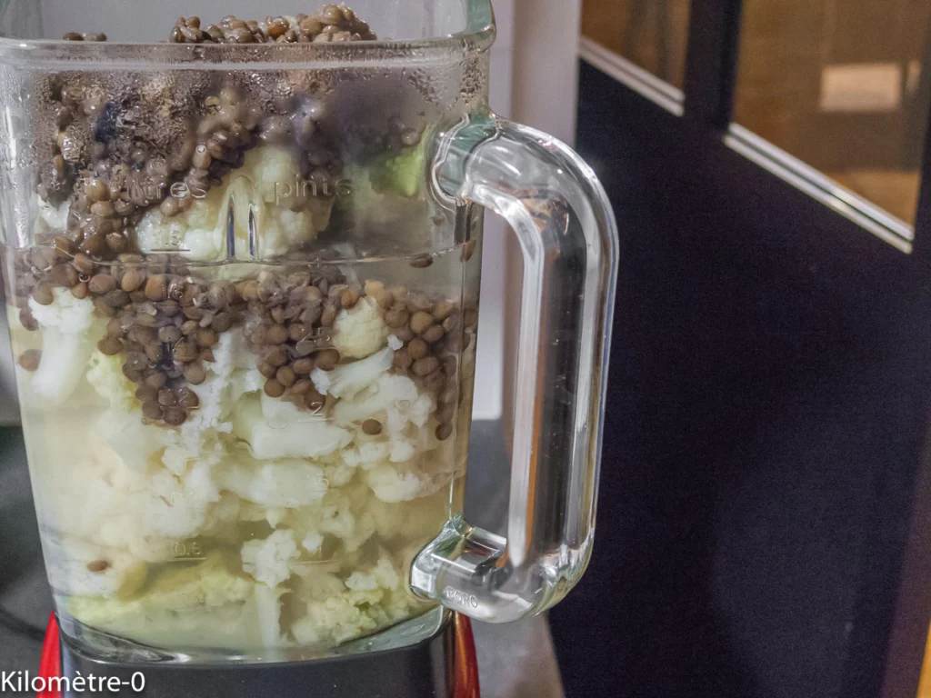Soupe de chou fleur et chou romanesco aux lentilles - Étape 4