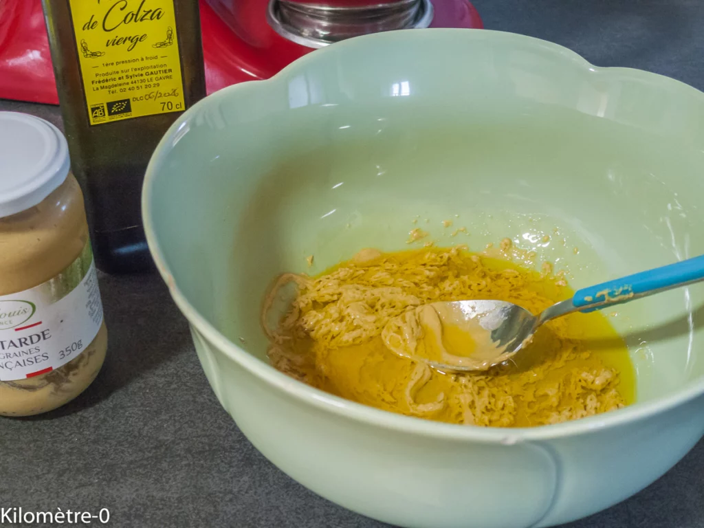 Salade de pois cassés à la semoule de petit épeautre, betterave, radis et persil - Étape 4