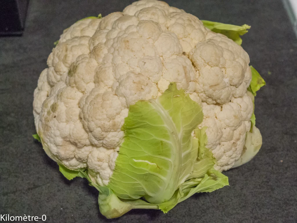 Pizza de chou fleur pois cassés et grenade - Étape 1