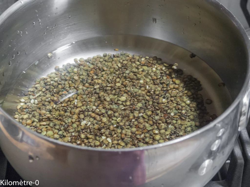 Crème de brocolis et patates douces aux lentilles - Étape 2