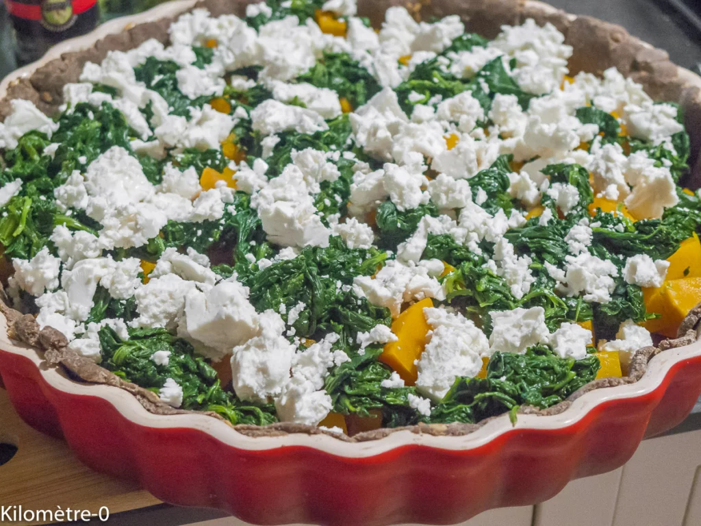 Tarte salée au sarrasin, potimarron, épinards et feta - Étape 7