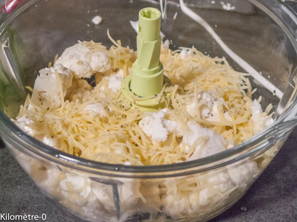 Pizza de chou fleur pois cassés et grenade - Étape 3