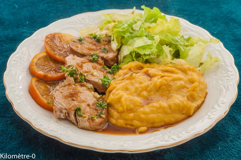 Filet mignon, sauce à l&rsquo;orange et sauce soja, purée de patates douces et pommes de terre - Étape 8
