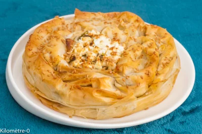 Photo de recette de cuisine du monde, filo, végé, végétarien, feta, poireau, automne, hiver, facile, zelnik,  poireaux, gourmand, croquant,  Kilomètre-0, blog de cuisine réalisée à partir de produits de saison et issus de circuits courts