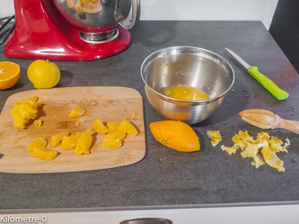 Noix saint jacques aux avocats et oranges - Étape 1