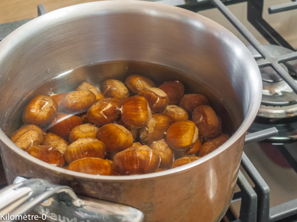 Soupe de pois chiches aux châtaignes - Étape 1