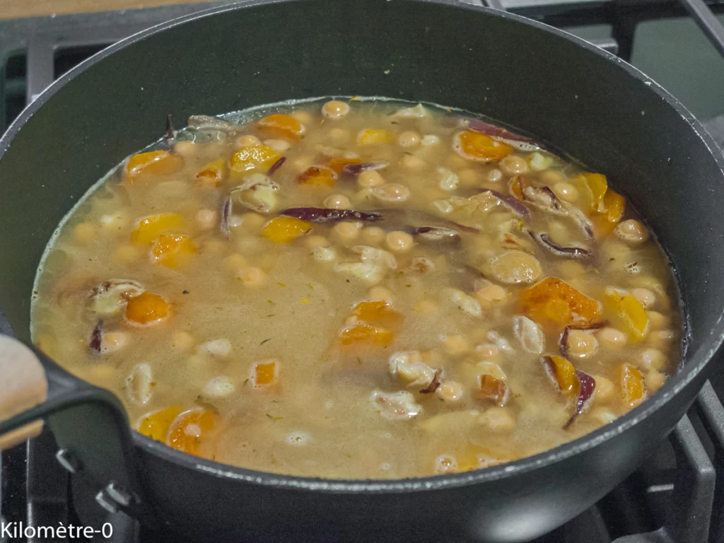 Soupe de pois chiches aux châtaignes - Étape 8