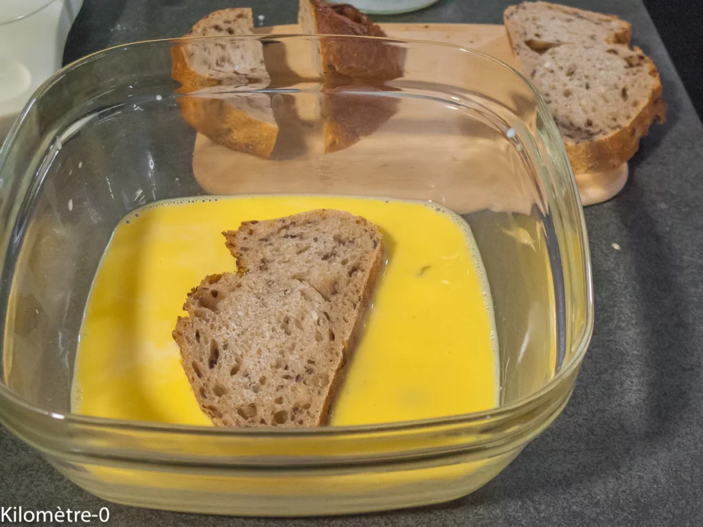 Soupe de butternut aux lentilles, pain perdu au fromage - Étape 5