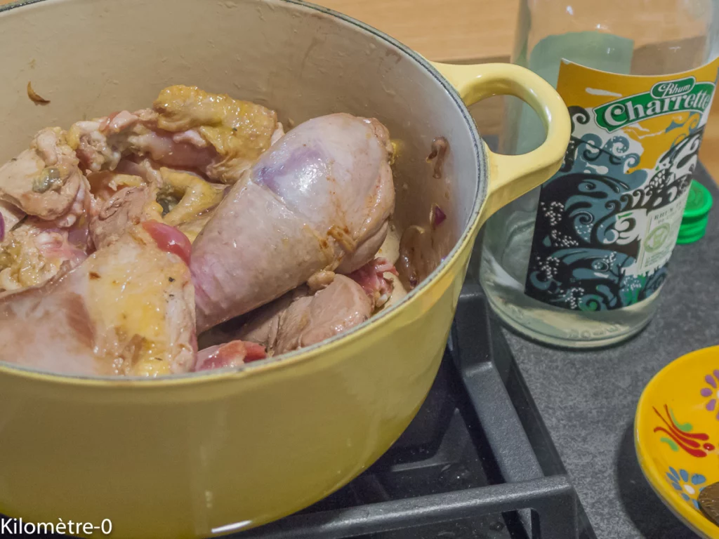 Pintade au rhum et à l&rsquo;orange - Étape 2