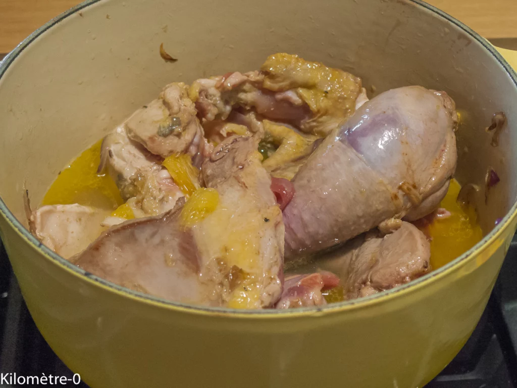 Pintade au rhum et à l&rsquo;orange - Étape 3