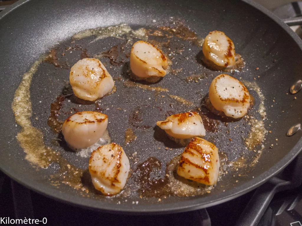 Poêlée de saint jacques au chou fleur et crumble de noix - Étape 7