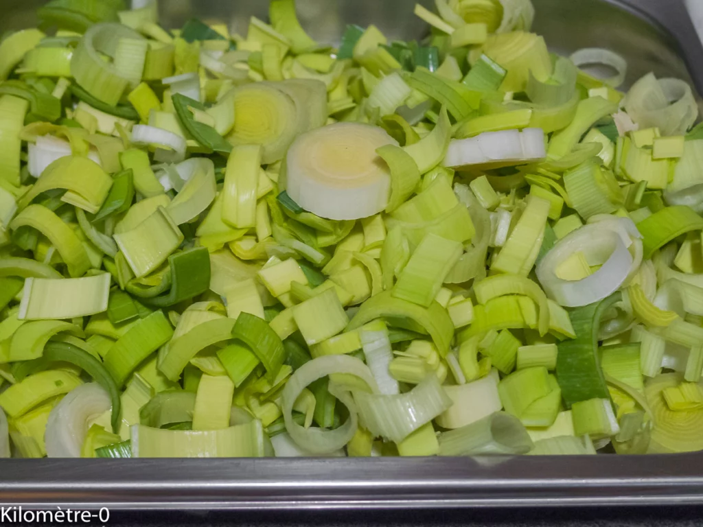 Poêlée de poireaux aux lardons et noisettes - Étape 1