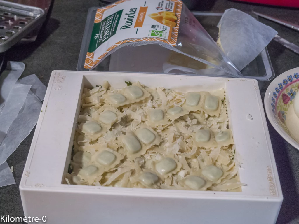 Gratin de ravioles aux épinards et au parmesan - Étape 4