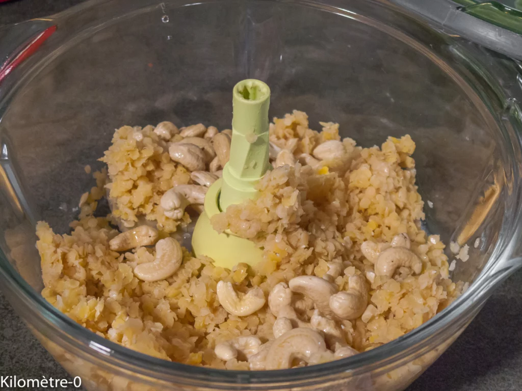 Houmous de lentilles corail aux noix de cajou - Étape 3