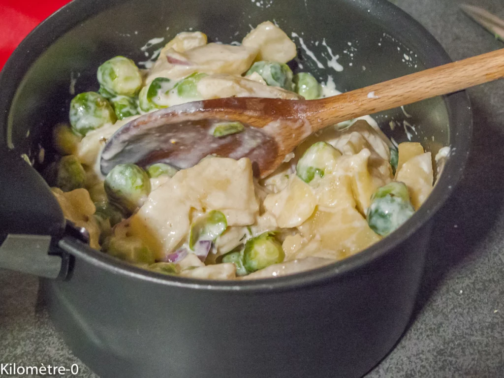 Gratin de choux de Bruxelles aux pommes - Étape 5