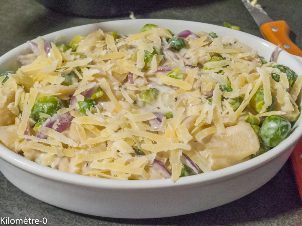 Gratin de choux de Bruxelles aux pommes - Étape 6