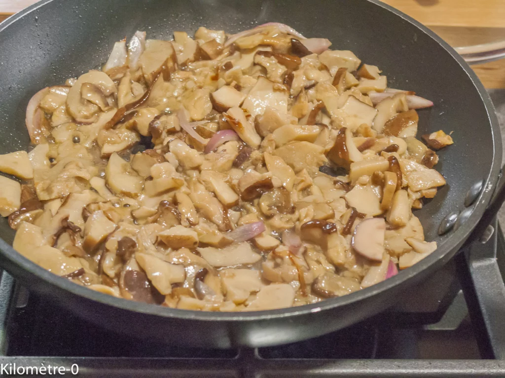 Lotte aux cèpes, noix et câpres - Étape 2