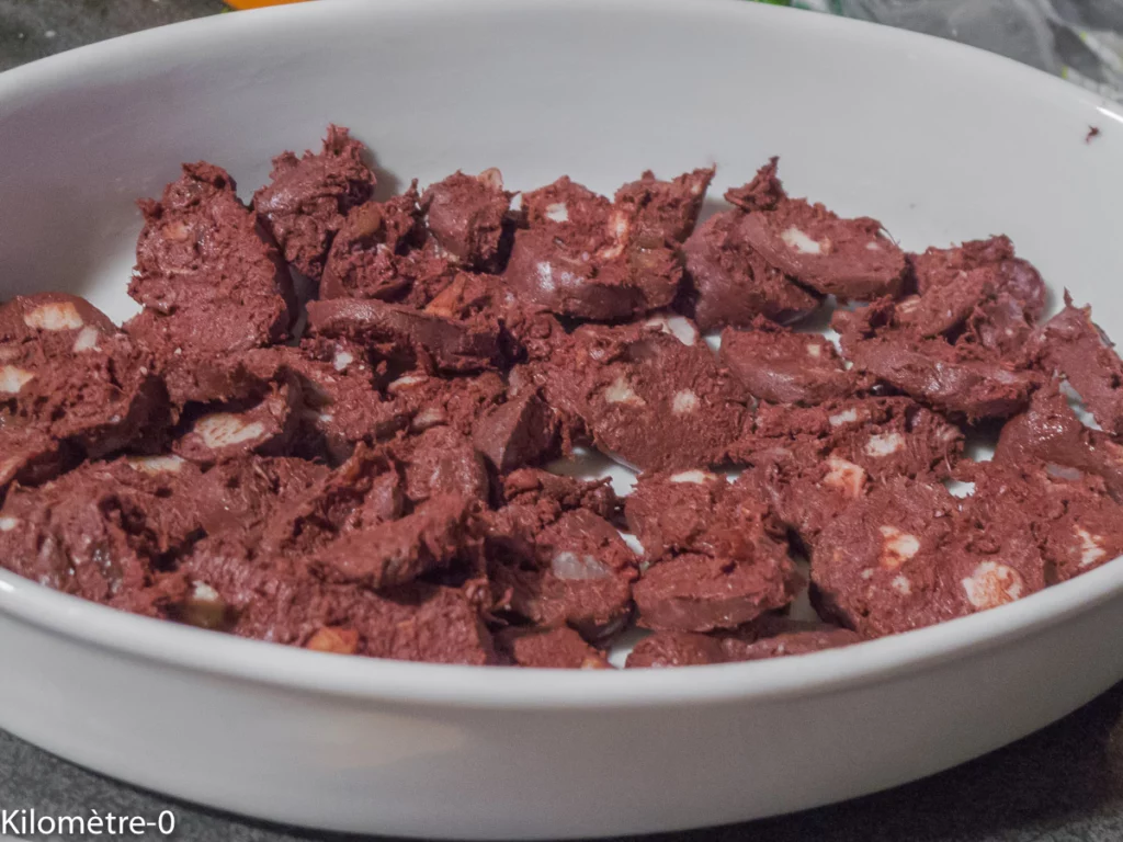 Gratin de patates douces aux boudins noirs - Étape 2