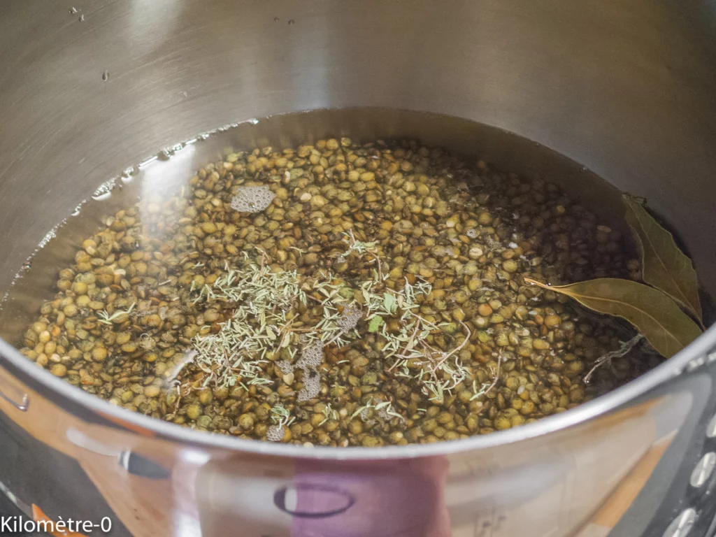 Salade de lentilles aux gésiers confits maison - Étape 3