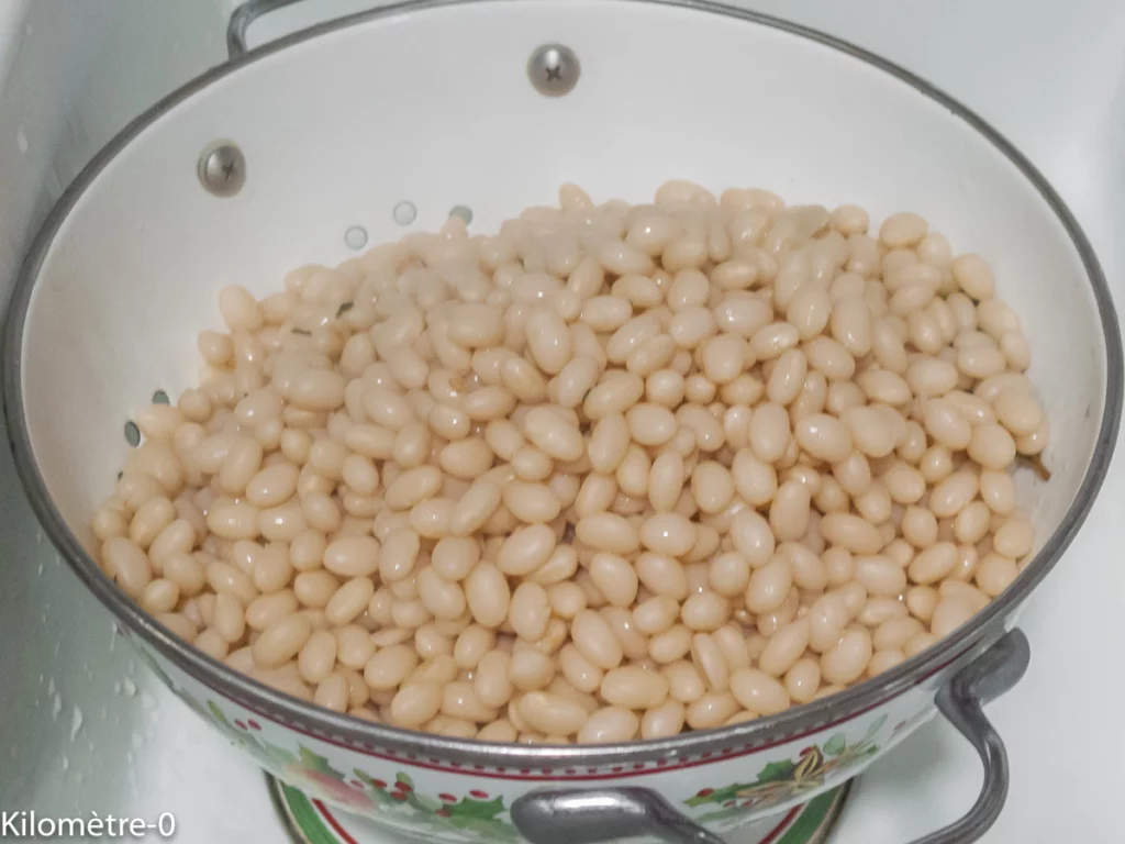 Haricots blancs à la polenta et aux légumes - Étape 1