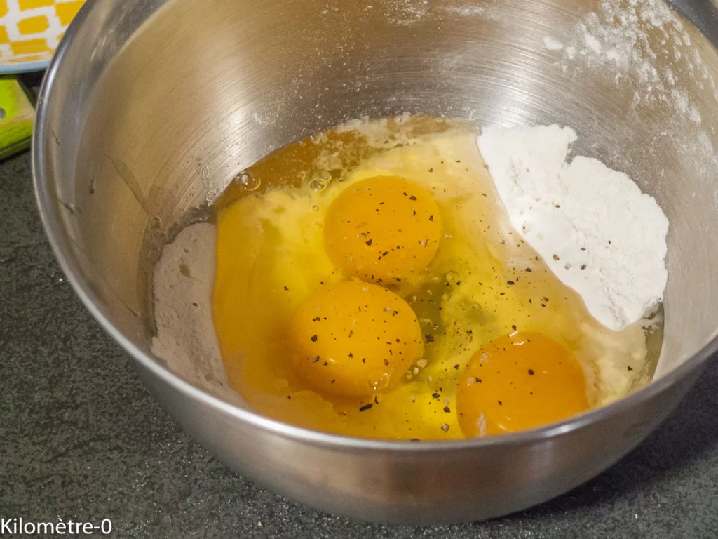 Trio de bouchées fromagères (olives, saucisson, fromage) - Étape 1
