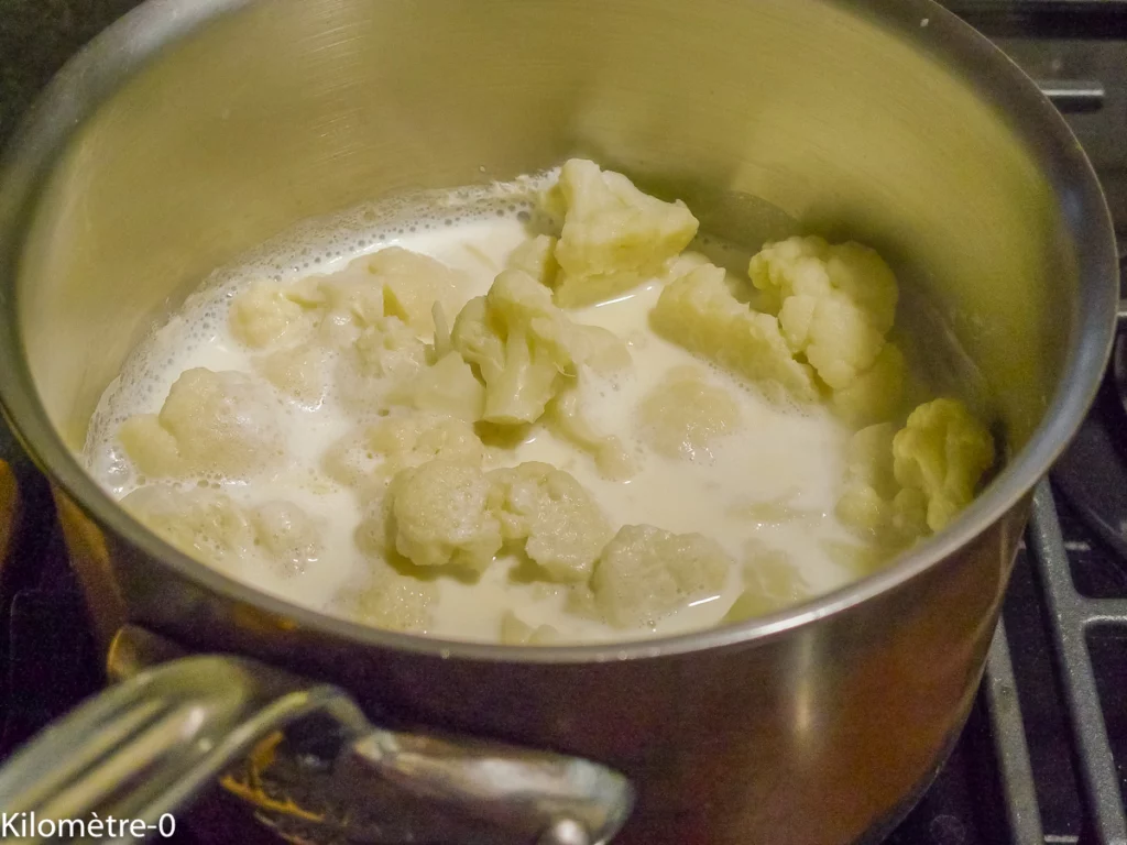 Gratin de chou fleur au lait et fromage - Étape 2
