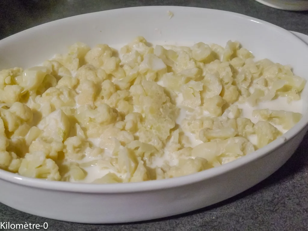 Gratin de chou fleur au lait et fromage - Étape 3