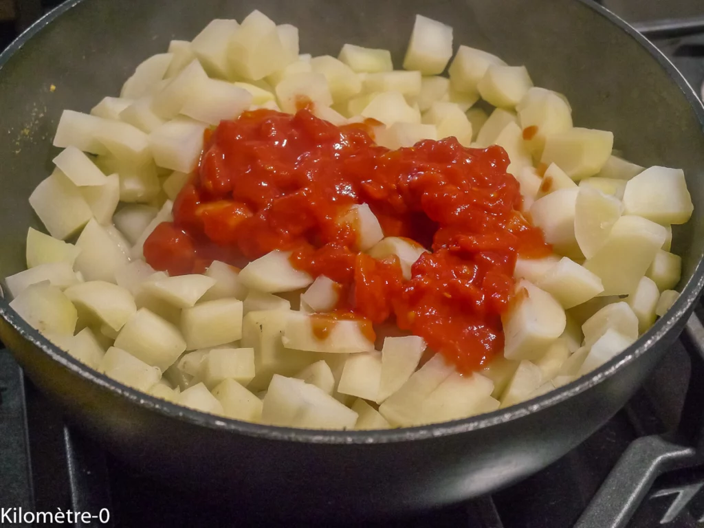 Radis noirs poêlés aux saucisses - Étape 3