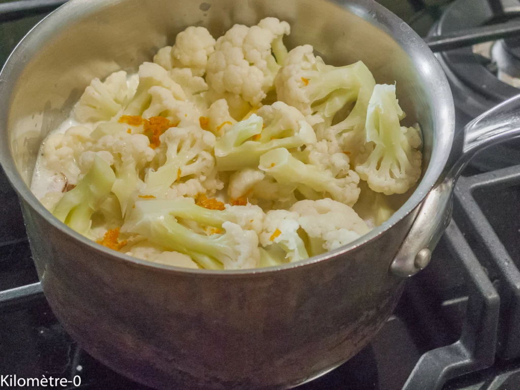 Crème de chou fleur et oeufs panés aux noisettes - Étape 3