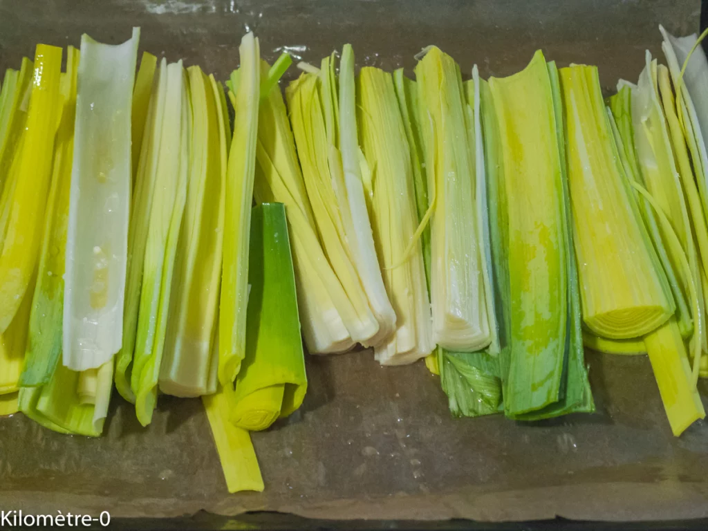 Poireaux rôtis, sauce cacahuète - Étape 1