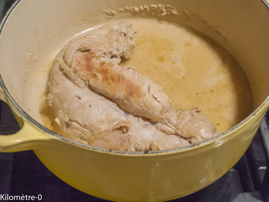 Filet mignon à la bière et à la moutarde, purée de pommes de terre, carottes nouvelles au cumin - Étape 6