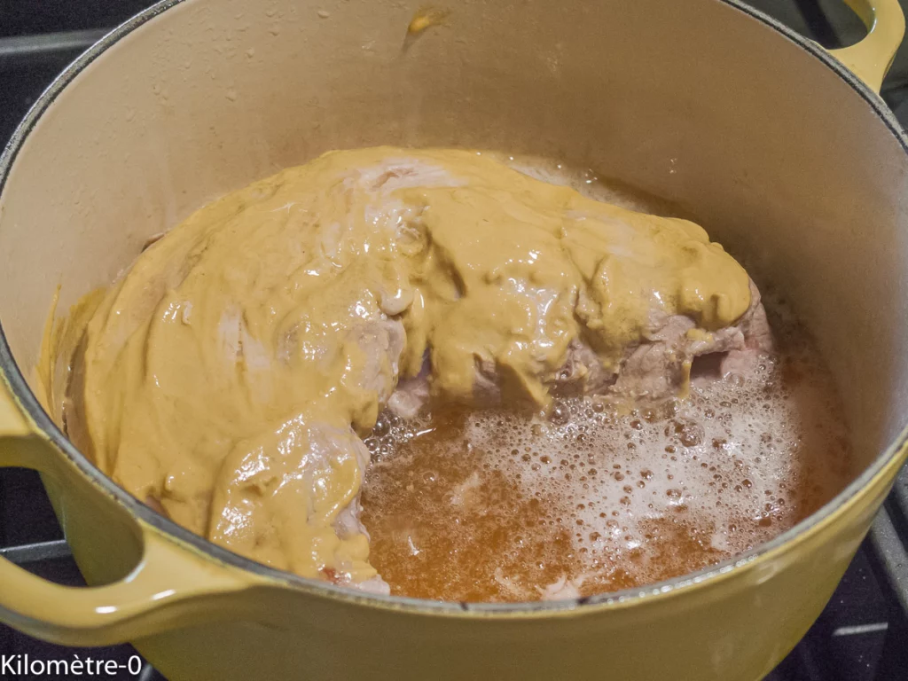 Filet mignon à la bière et à la moutarde, purée de pommes de terre, carottes nouvelles au cumin - Étape 2