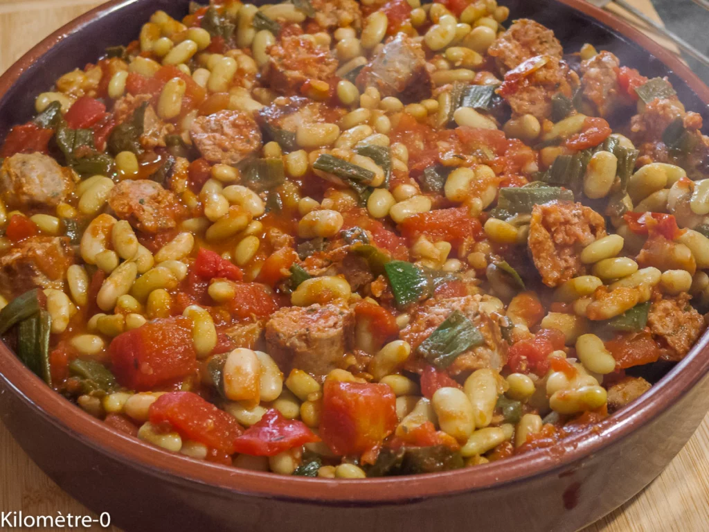 Saucisses aux flageolets, crumble aux noisettes - Étape 7