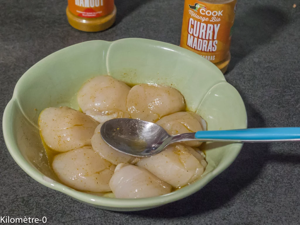 Noix saint jacques à l&rsquo;orientale, carottes au four - Étape 3