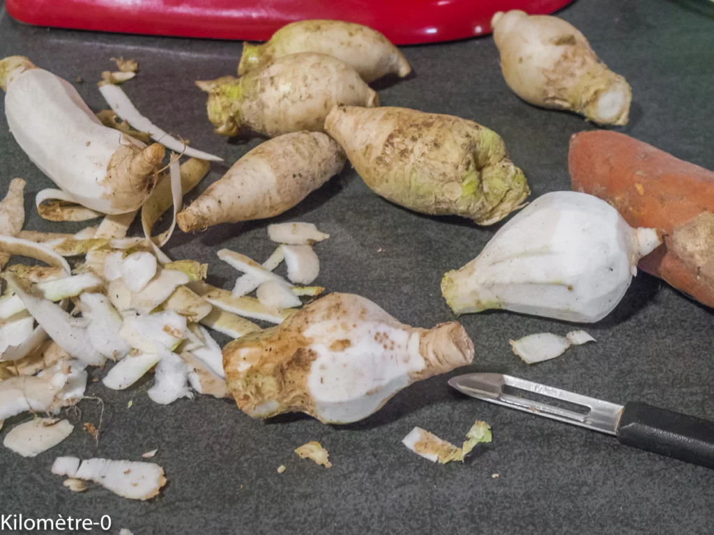 Galettes moelleuses aux navets et patate douce - Étape 2