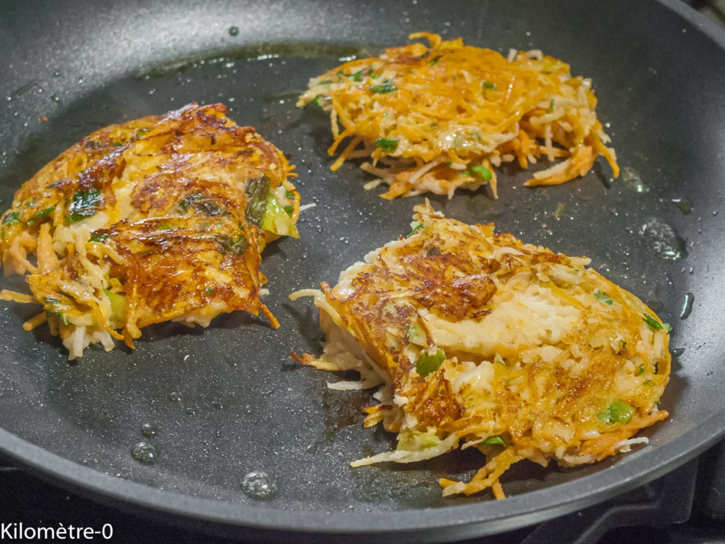 Galettes moelleuses aux navets et patate douce - Étape 5
