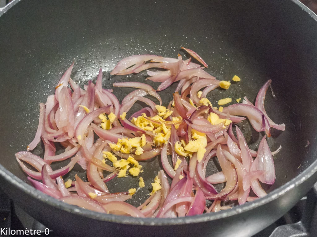 Curry de poulet au chou fleur - Étape 1