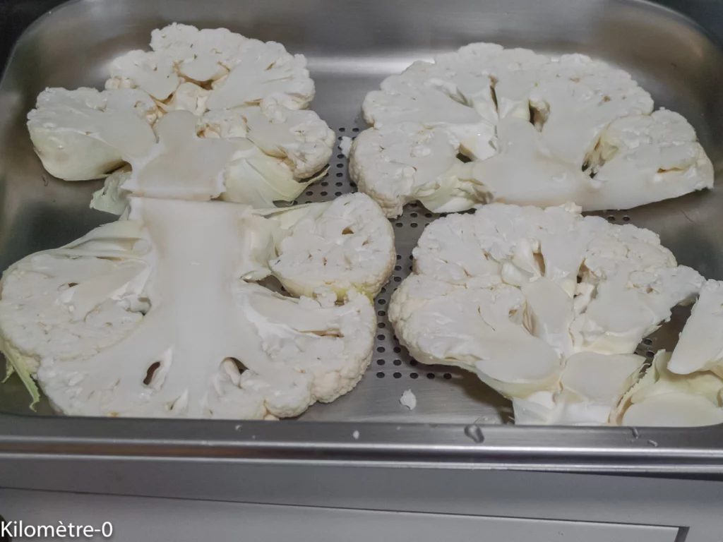 Croque chou fleur au fromage - Étape 1