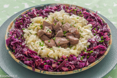 Photo de recette de salade, salade composée, hiver, automne, chou rouge, chou blanc,  canard, viande, légumes, chou, healthy, léger,  Kilomètre-0, blog de cuisine réalisée à partir de produits de saison et issus de circuits courts