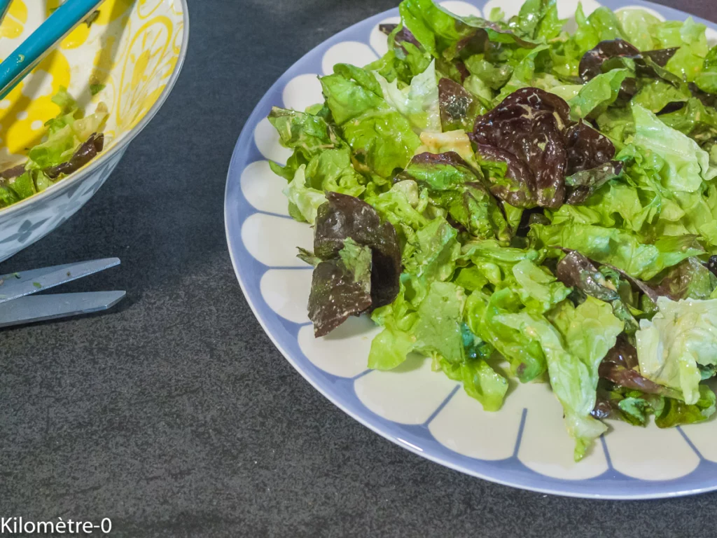 Salade d&rsquo;asperges vertes aux oeufs et à la truite fumée - Étape 3
