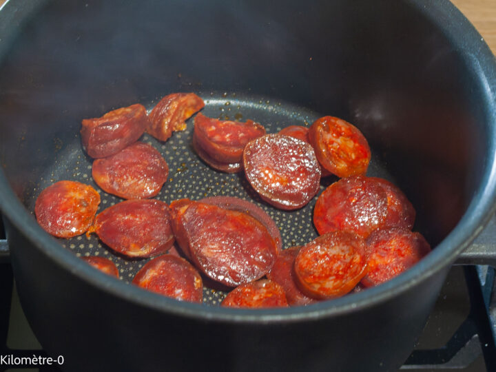 Clafoutis aux blettes, chorizo et lait de coco — étape 5