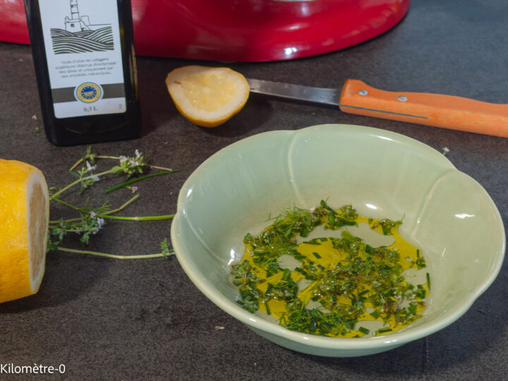 Saumon aux asperges vertes, radis et oignons nouveaux au four — étape 4