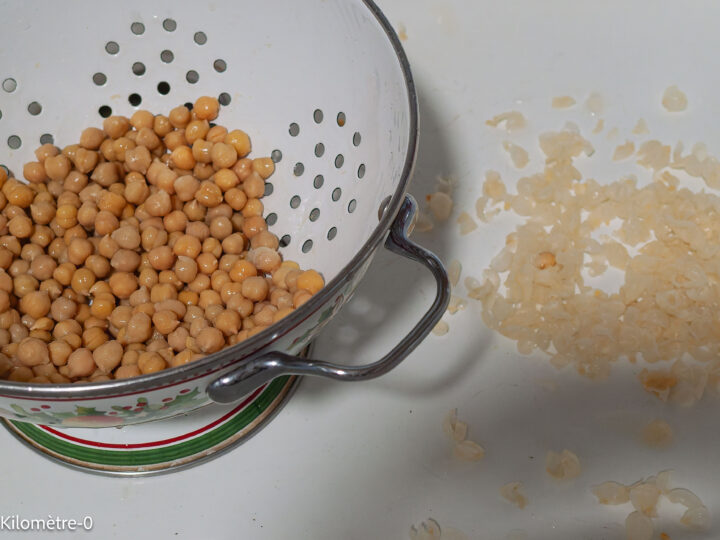 Pâtes au houmous de basilic — étape 1