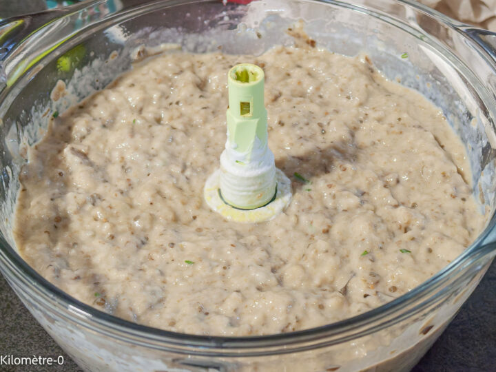 Préparation de mousse d&rsquo;aubergines, étape 6 sur 8